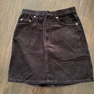 Black corduroy skirt